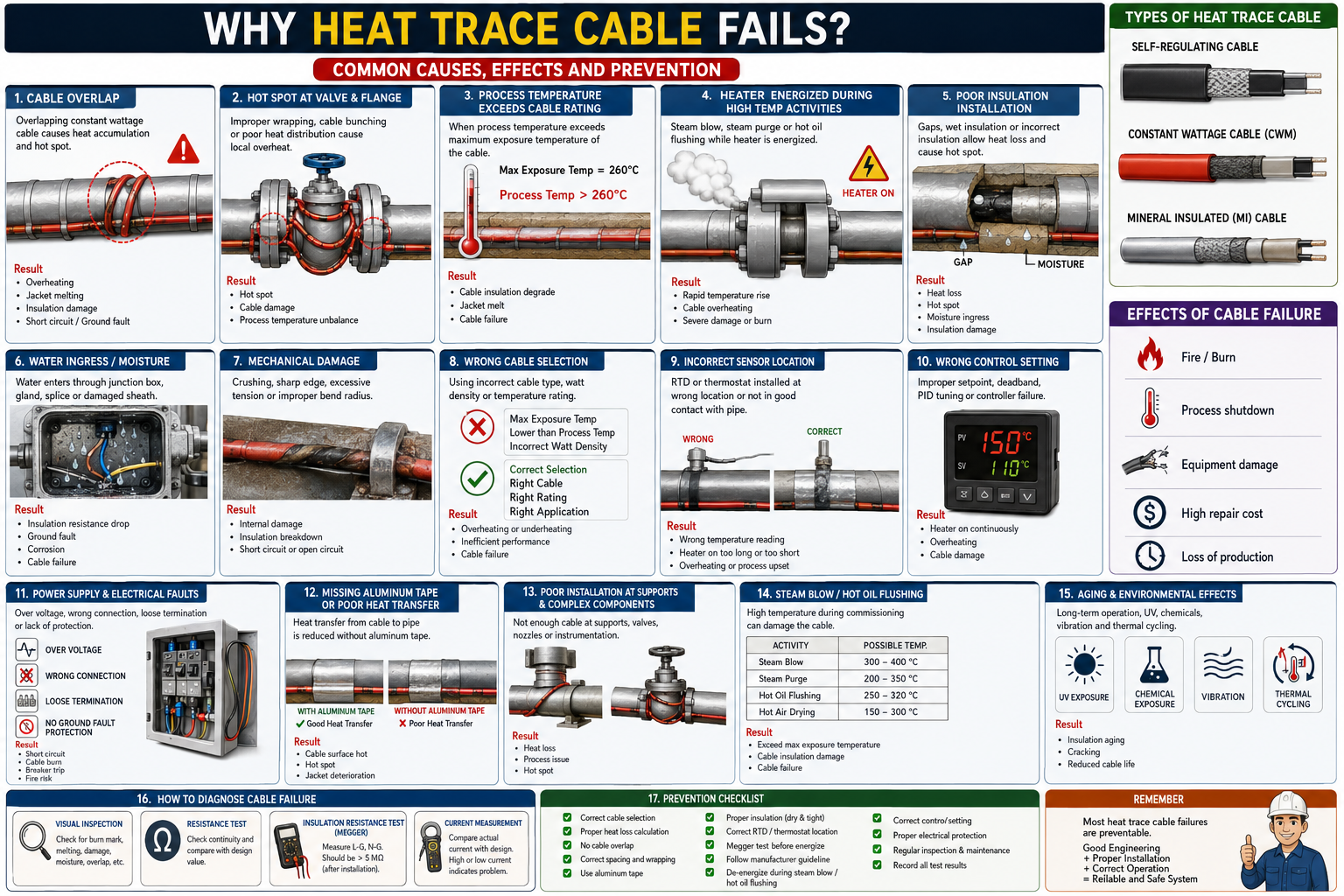 Why Heat Trace Cable Fails? - Industrial